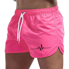 Hot Sales Men's Shorts Beach Trunks Summer Swim Pants Quick Drying Homme Surf Ventilate Drawstring Fashion Casual Daily Swimming