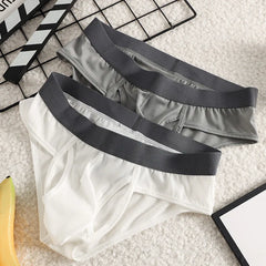 Ice Silk Thin Men Underwear Sexy Man Briefs Cueca Masculina Separate Penis Pouch Breathable Male Panties Quick Drying Underpants