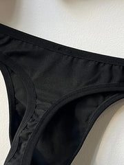 Sexy Black Low-Waist Thong