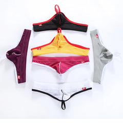 WJ Man Thong Low Waist Nylon Mesh Breathable Men's Thong T Briefs