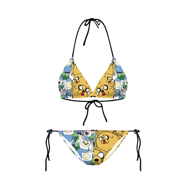 Bikini 2025 Plavky Mujer Sexy Set Swimsuit biquini Skull Printed Women Bra Swimwear Green Bathing Suit Bikinis  Y03002