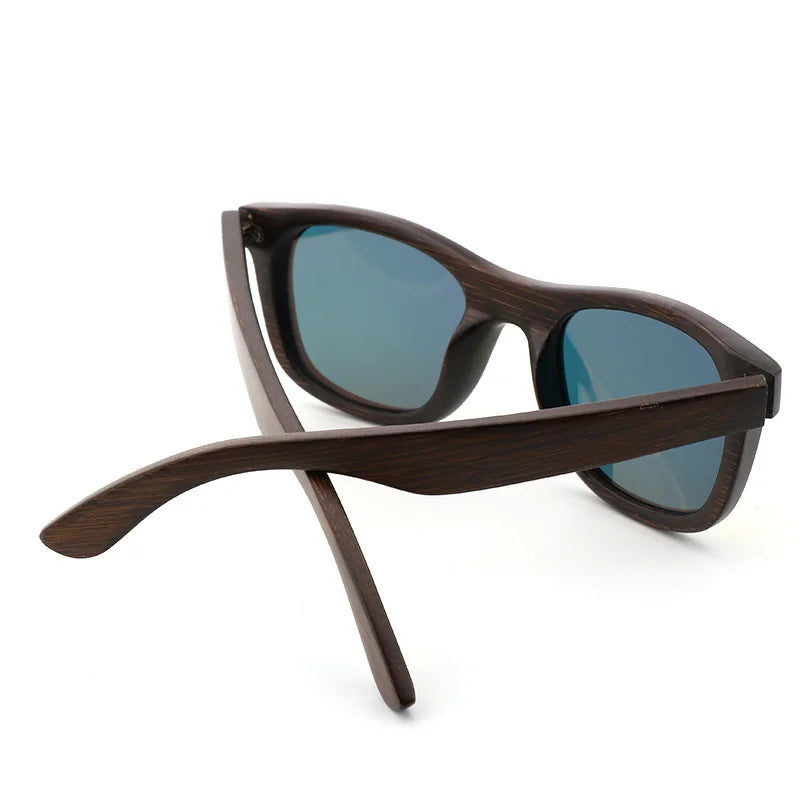 Best Handmade luxury Sunglasses Men Polarized Zebra Vintage Bamboo Wood Women Sunglasses High Quality With Glasses Case Box