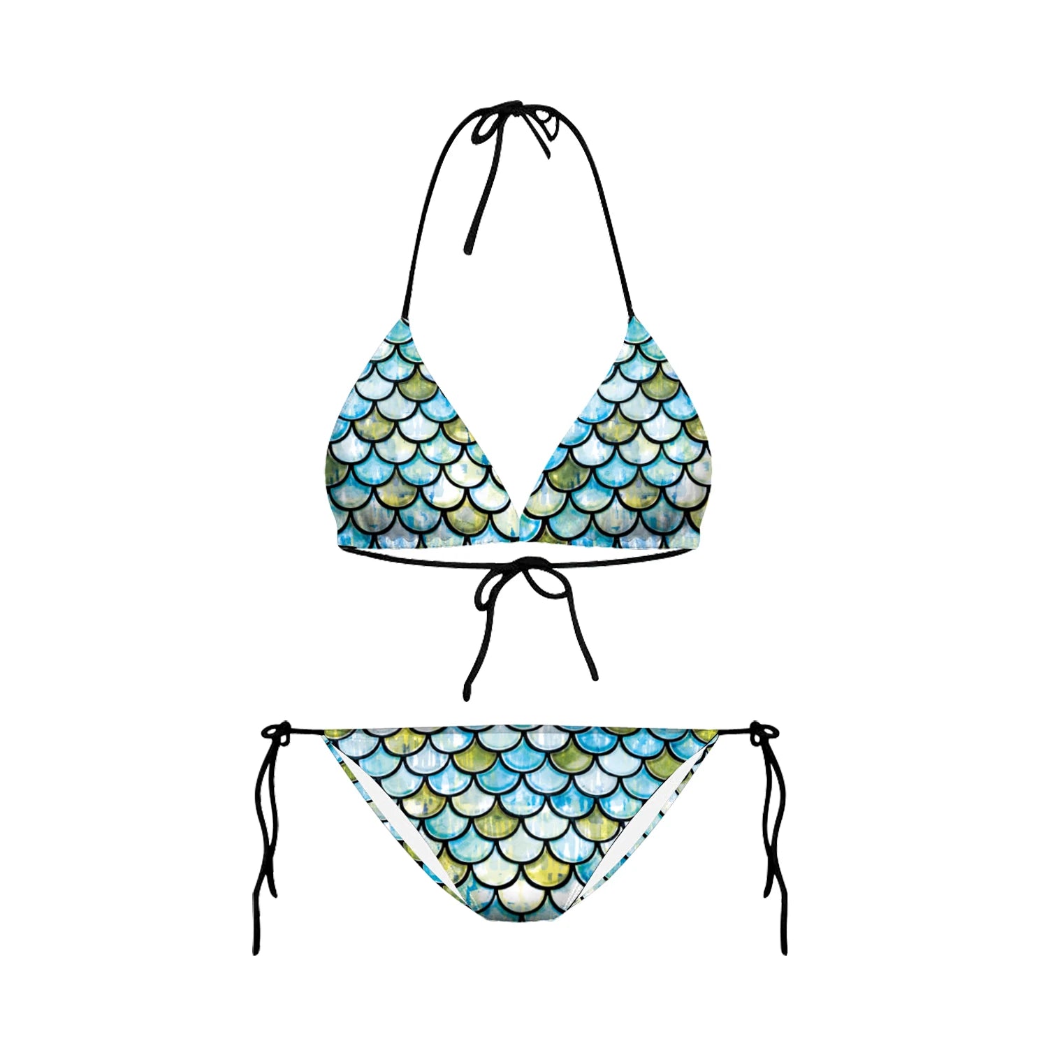 Bikini 2025 Plavky Mujer Sexy Set Swimsuit biquini Skull Printed Women Bra Swimwear Green Bathing Suit Bikinis  Y03002