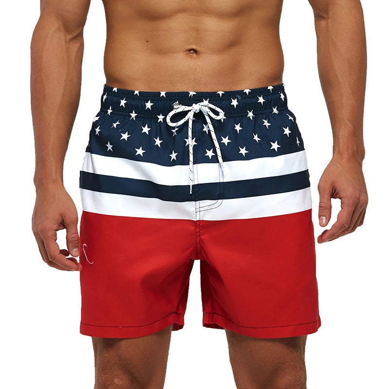 Escatch Brand Summer Fashion Polyester Quick Dry Swim Trunks