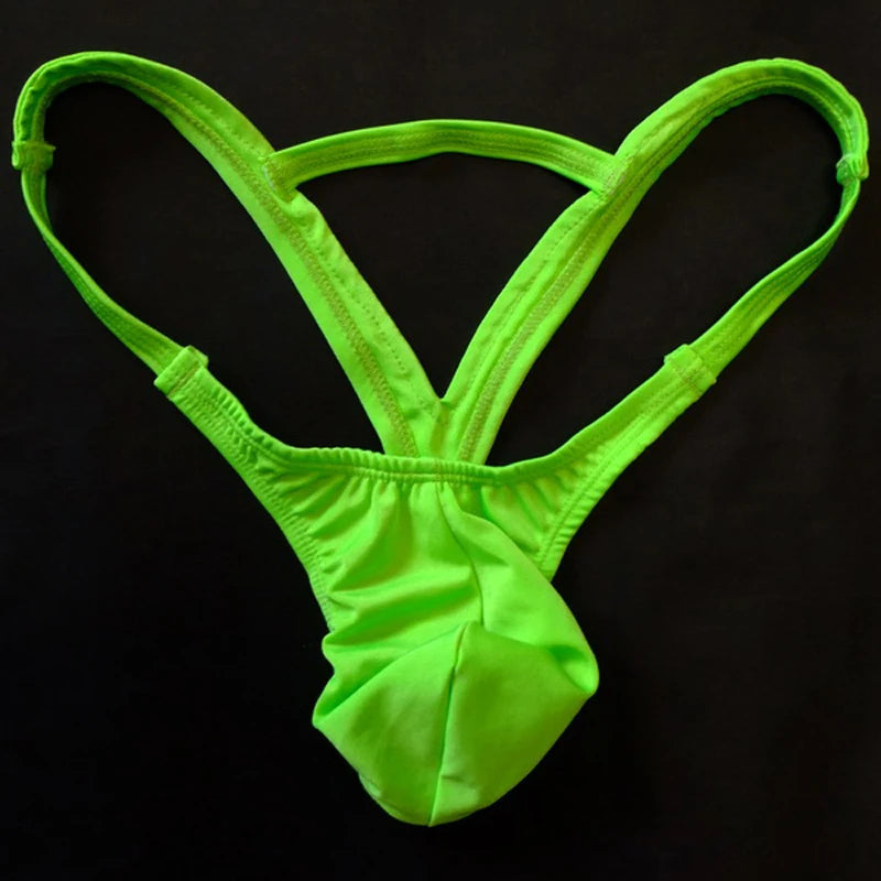 sexy new Fashion Mens Pouch Thong Underwear Mens Double Thongs Solid G-string jockstrap underwear