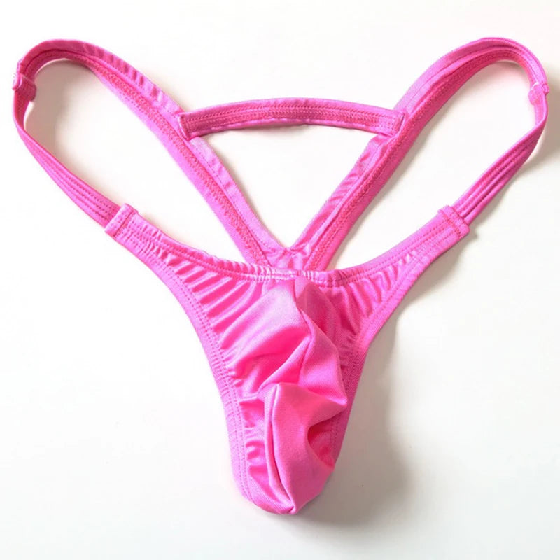 sexy new Fashion Mens Pouch Thong Underwear Mens Double Thongs Solid G-string jockstrap underwear