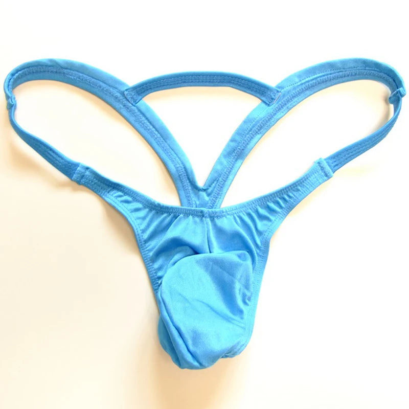 sexy new Fashion Mens Pouch Thong Underwear Mens Double Thongs Solid G-string jockstrap underwear