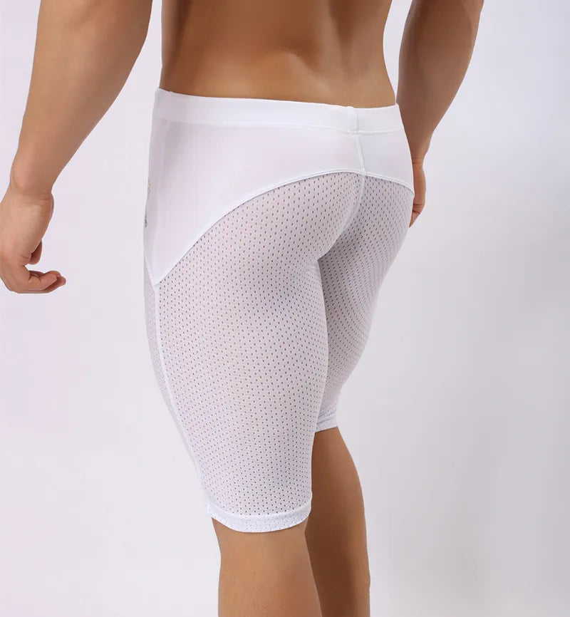 BRAVE PERSON Summer Style Shorts Breathable Mesh Men Tight Beach Shorts Men Multifunction Knee Length Board Shorts Beach Wear