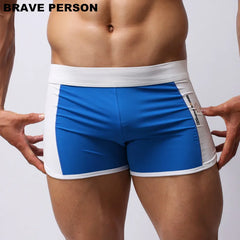 BRAVE PERSON Summer Hot Shorts Men Beachwear Shorts Men Sportwear Beach Board Shorts Smooth Soft Fabric Home Shorts Men Trunks