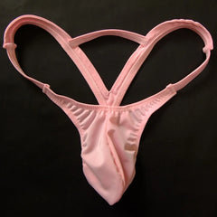 sexy new Fashion Mens Pouch Thong Underwear Mens Double Thongs Solid G-string jockstrap underwear