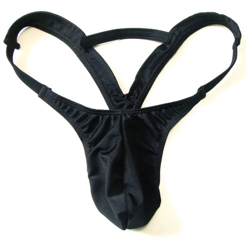 sexy new Fashion Mens Pouch Thong Underwear Mens Double Thongs Solid G-string jockstrap underwear