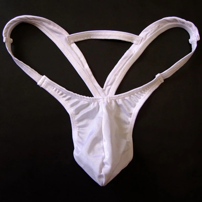 sexy new Fashion Mens Pouch Thong Underwear Mens Double Thongs Solid G-string jockstrap underwear