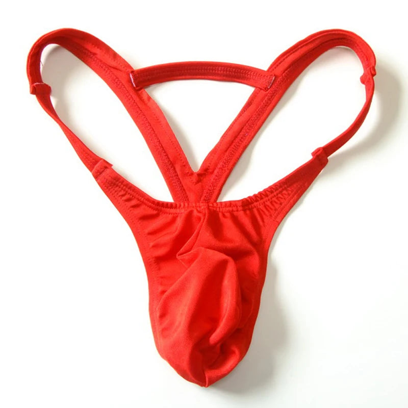 sexy new Fashion Mens Pouch Thong Underwear Mens Double Thongs Solid G-string jockstrap underwear