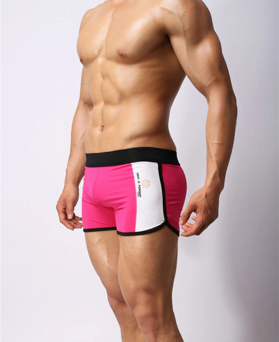 BRAVE PERSON Summer Hot Shorts Men Beachwear Shorts Men Sportwear Beach Board Shorts Smooth Soft Fabric Home Shorts Men Trunks