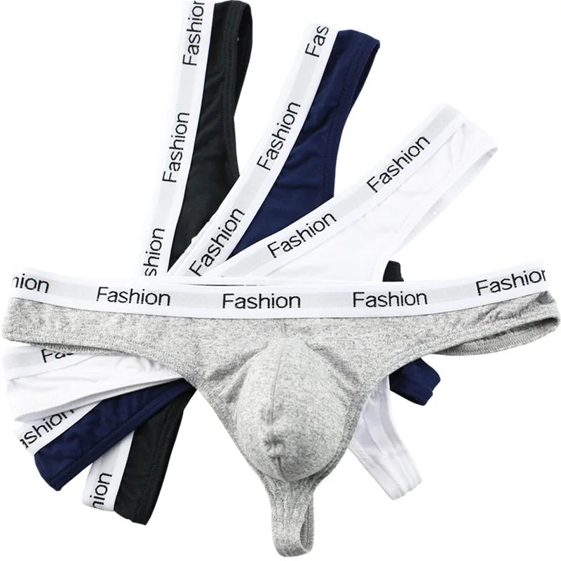 NURRASA Mens G-string Underwear Men's Sexy Breathable Underpants Modal Comfortable Men Thong Tanga Cueca Male Panties Bikini