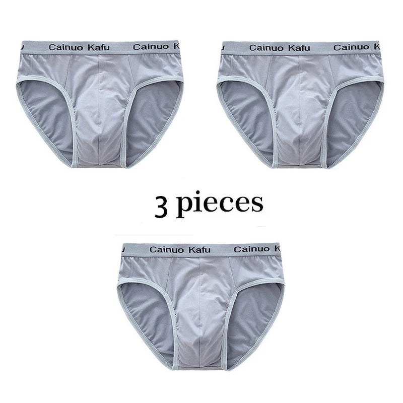 3-Piece Silk Men's Briefs Set