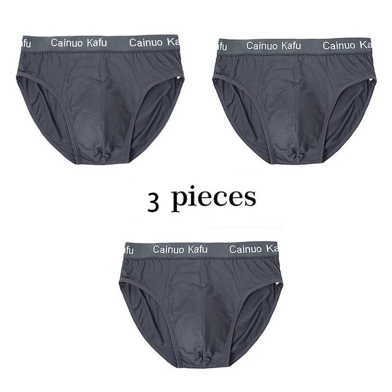 3-Piece Silk Men's Briefs Set
