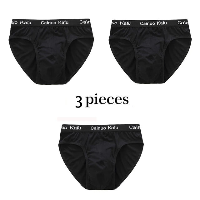 3-Piece Silk Men's Briefs Set