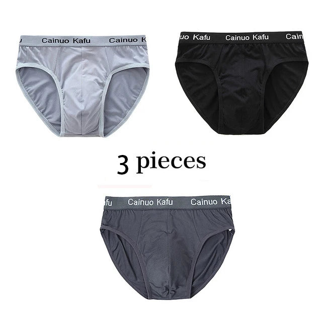 3-Piece Silk Men's Briefs Set