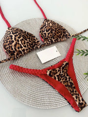 Leopard Print Brazilian Bikini Set