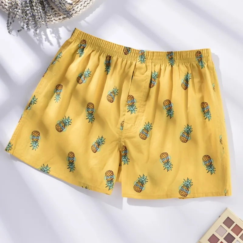 Cotton Printed Men's Homewear Boxers