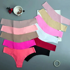 3pcs Seamless Ice Silk Panties