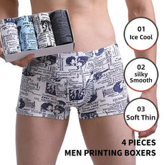4-Piece Printed Men's Boxers Set
