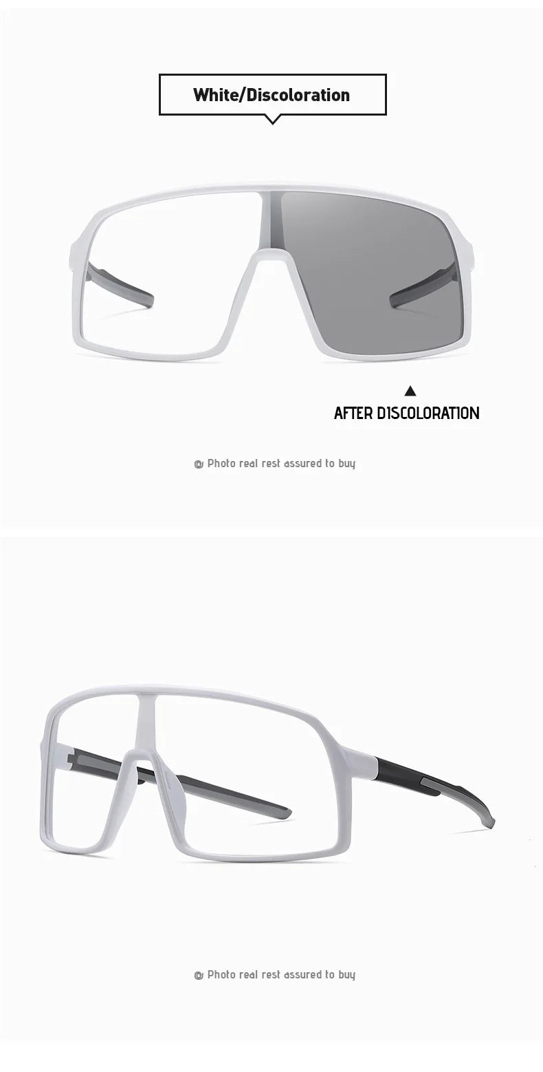 MTB Polarized Large Frame UV400 Polarized Sports Cycling Bike Glasses Men Women TR90 MTB Baseball Running Fishing Sunglasses