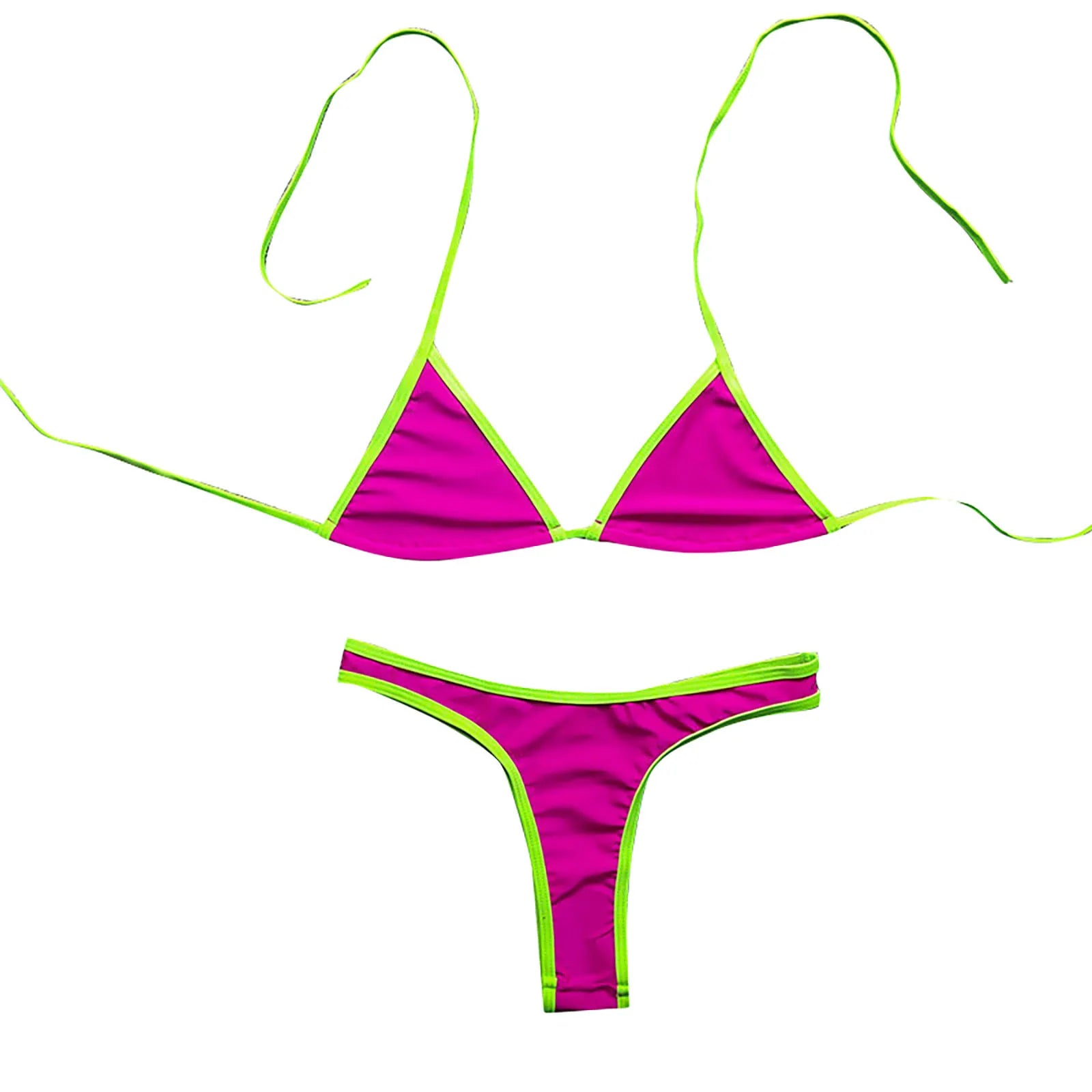 Contrasting Colors Sexy Micro Bikini Swimsuit 2025 Swimwear Thong Bikini Sets Brazilian Bathing Suit Beach Wear Biquini