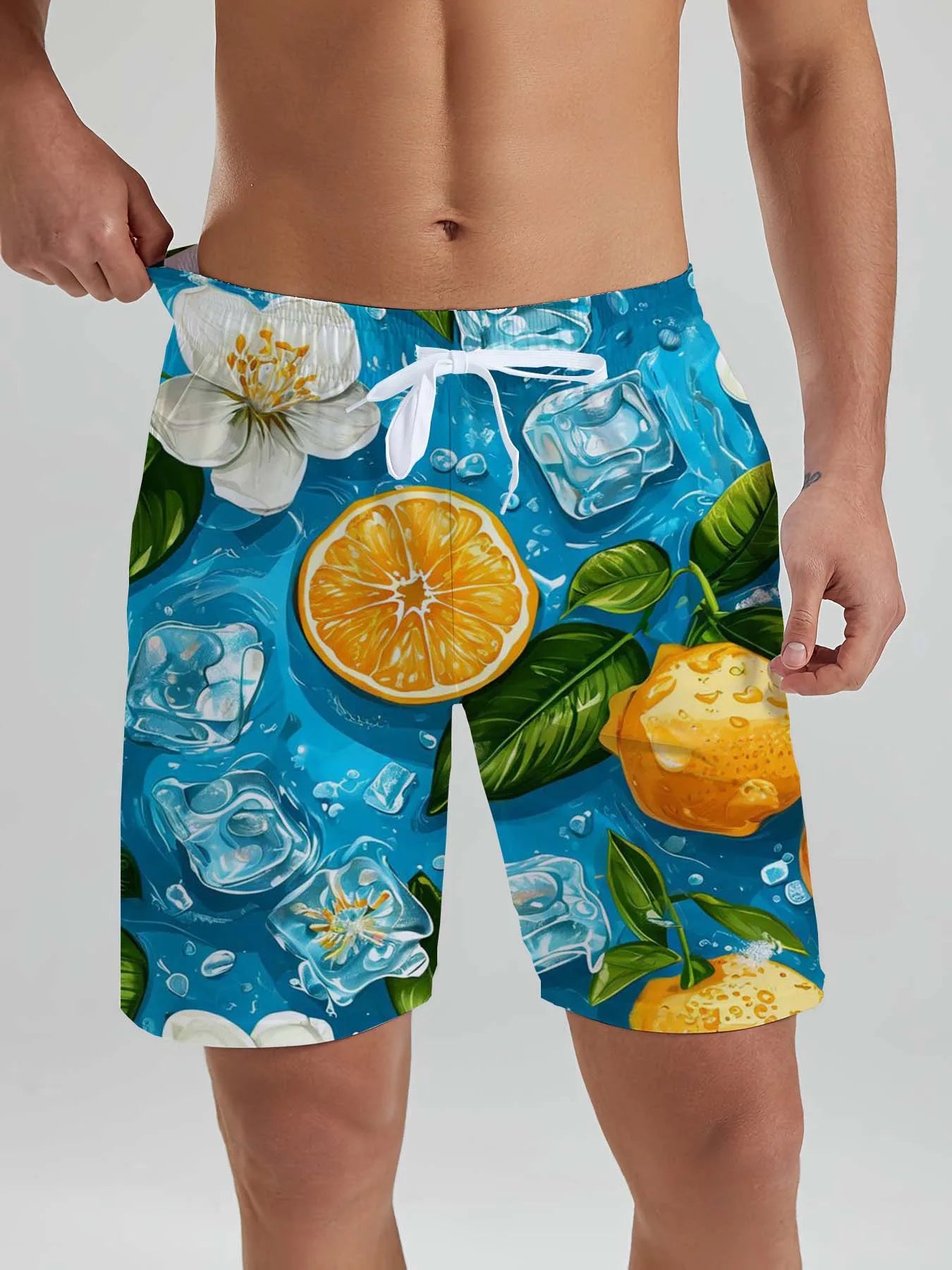Hawaiian Men's Beach Shorts Tropical Plant  3D Printed men's Shorts Summer Fashion New Swin Trunks Vacation Beach men's Clothing