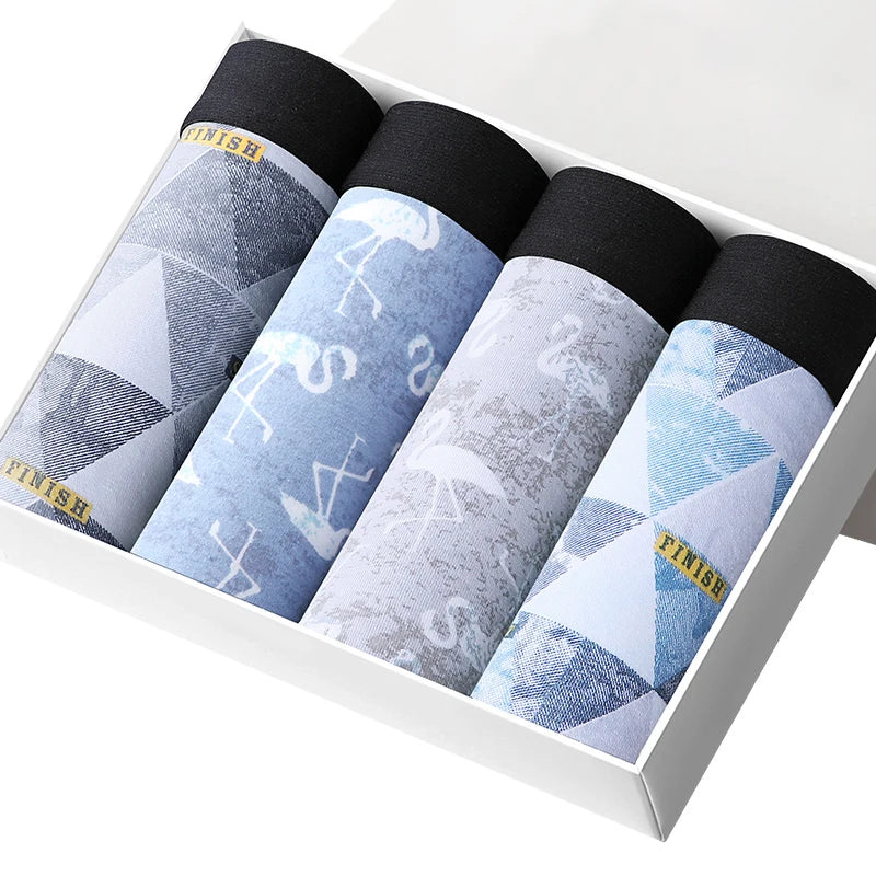4-Piece Cotton Boxer Shorts Set