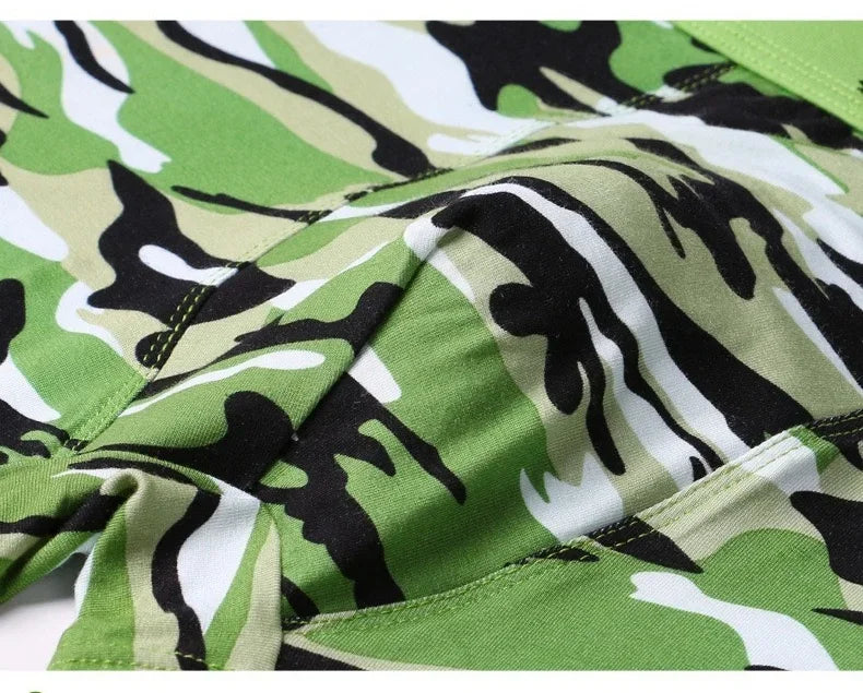Camouflage Bamboo Color Sexy Boxer High-quality Bamboo Fiber Soft Breathable Antibacterial Men's Boxer Shorts