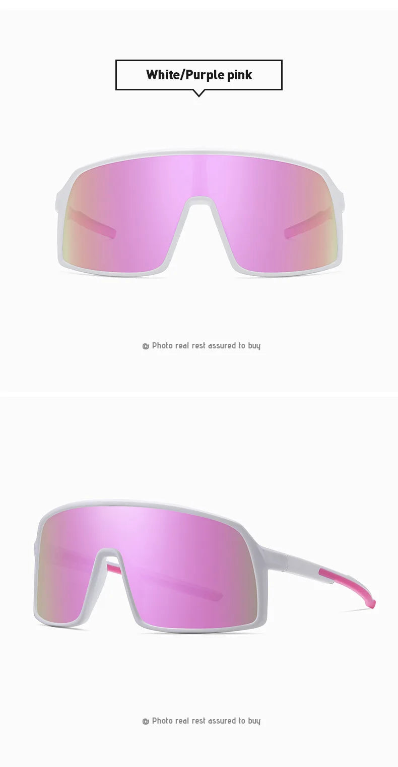 MTB Polarized Large Frame UV400 Polarized Sports Cycling Bike Glasses Men Women TR90 MTB Baseball Running Fishing Sunglasses