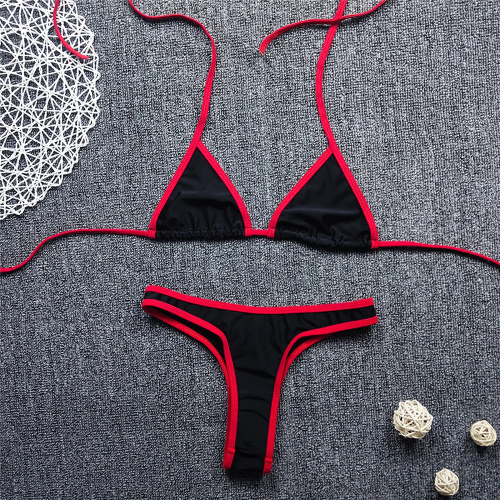 Contrasting Colors Sexy Micro Bikini Swimsuit 2025 Swimwear Thong Bikini Sets Brazilian Bathing Suit Beach Wear Biquini