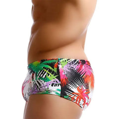 Palm Tree Multicolor Swimming Trunks Briefs  Board Surf Shorts Boxer Swimsuits Waterproof Beach Sports Underwear