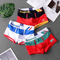 Breathable Cotton Men's Boxer Briefs Colors of national flag male boxer shorts mens underwear comfortable Boyshorts