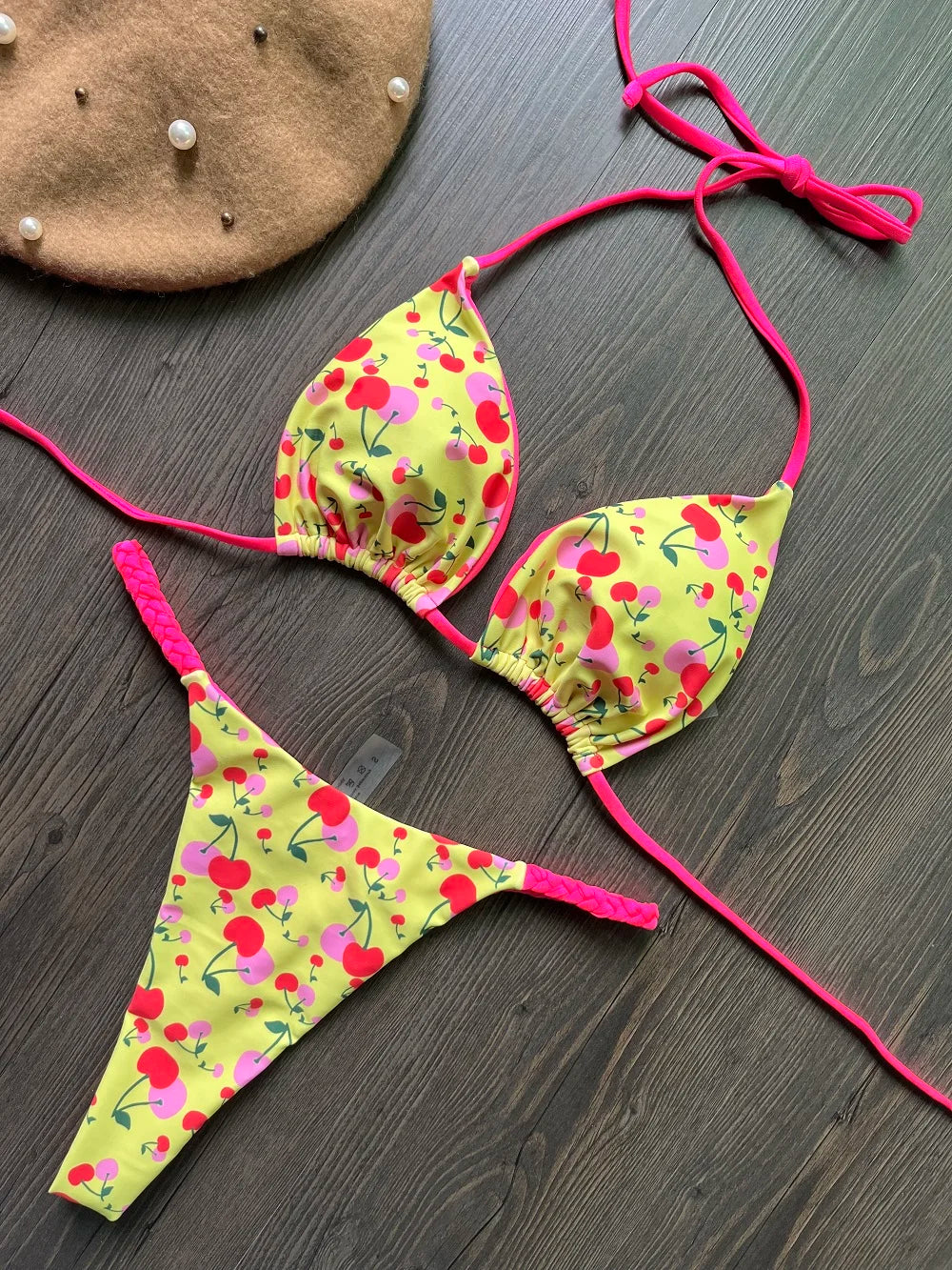 High-Waist Zebra Bikini Set