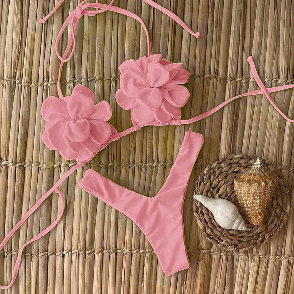 Sexy Floral Micro Bikini Set