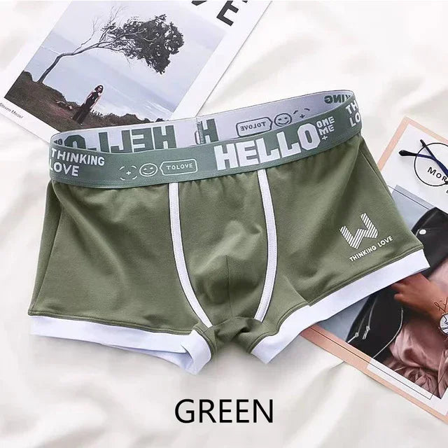 HELLO Men's Cotton Boxer Shorts