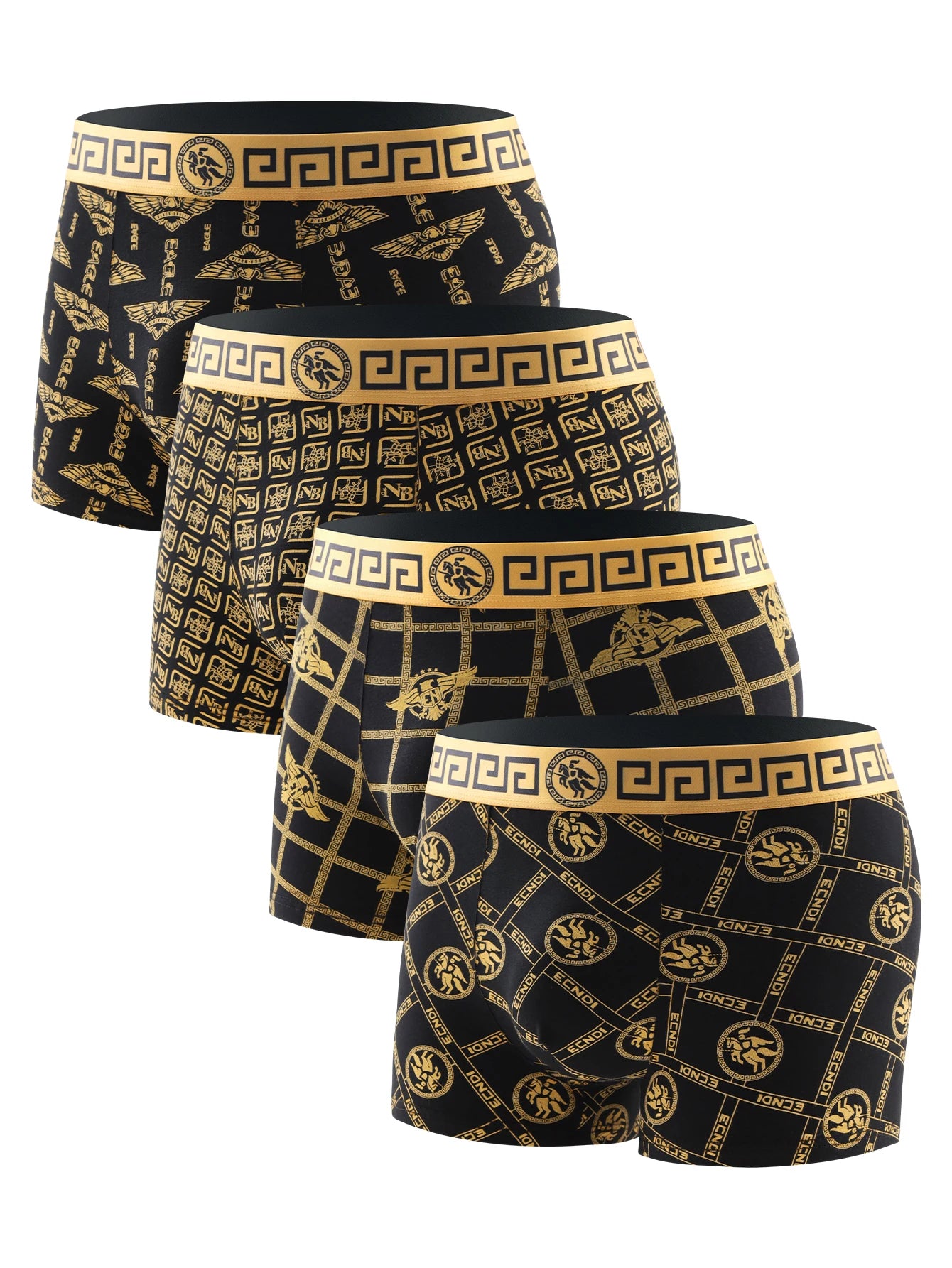 4-Piece Trend-Print Men's Briefs