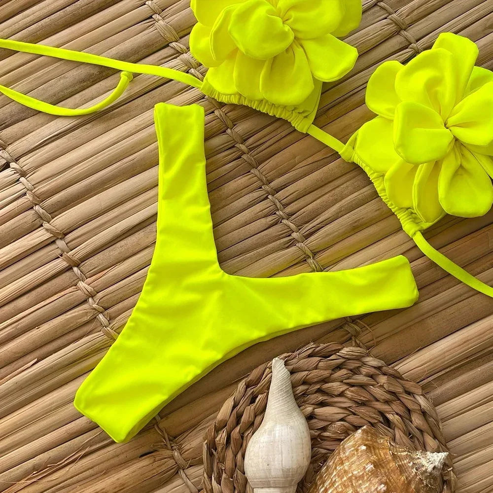 Sexy Floral Micro Bikini Set