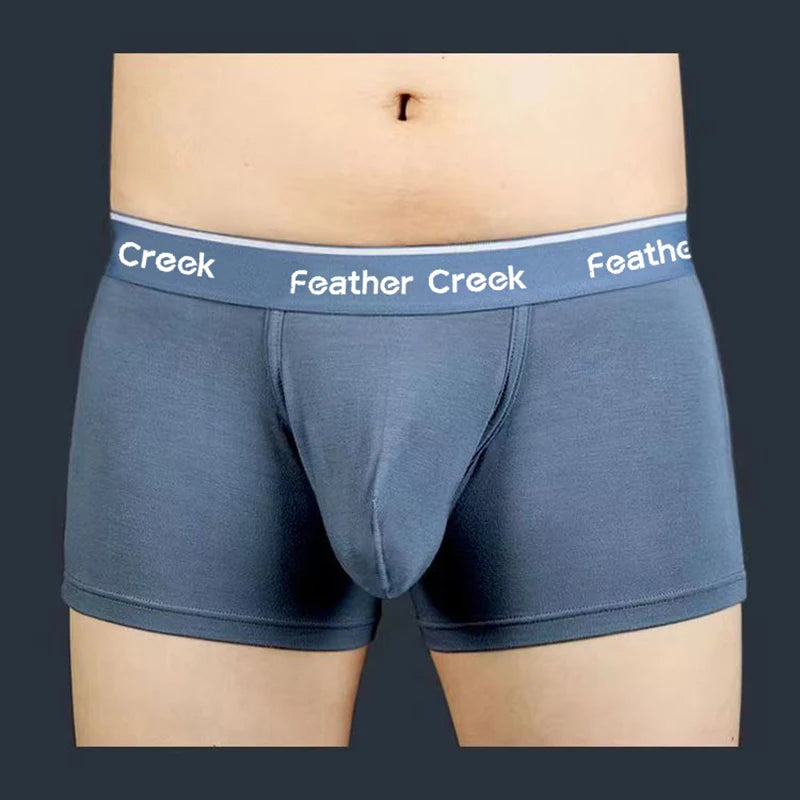 Pouch Men's Briefs - Large Front Pocket U Convex Flat Foot Triangle Sexy Shorts head fork sexy fashion
