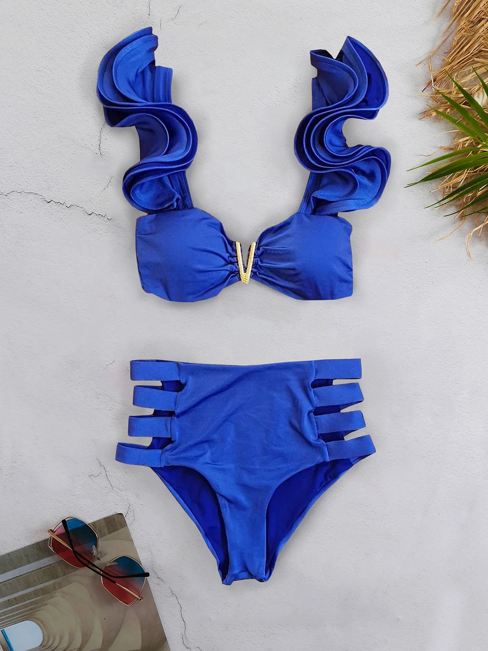 New Floral Low Waist Bikini Set Women Swimsuit 2024 Trend Bandeau Biquini Swiwmear Mujer Brazilian Bathing Suits Beachwear