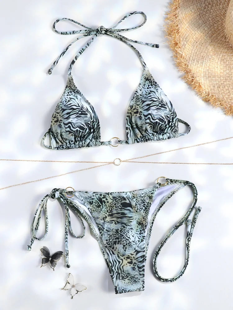 Sexy Triangle Chains Bikini Set