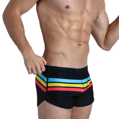 STRIPE Swim Trunks Strip Swimwear Surf Beach Shorts Quick Dry Brief Boxer Bathing Suits Beachwear Boardshort Underwear