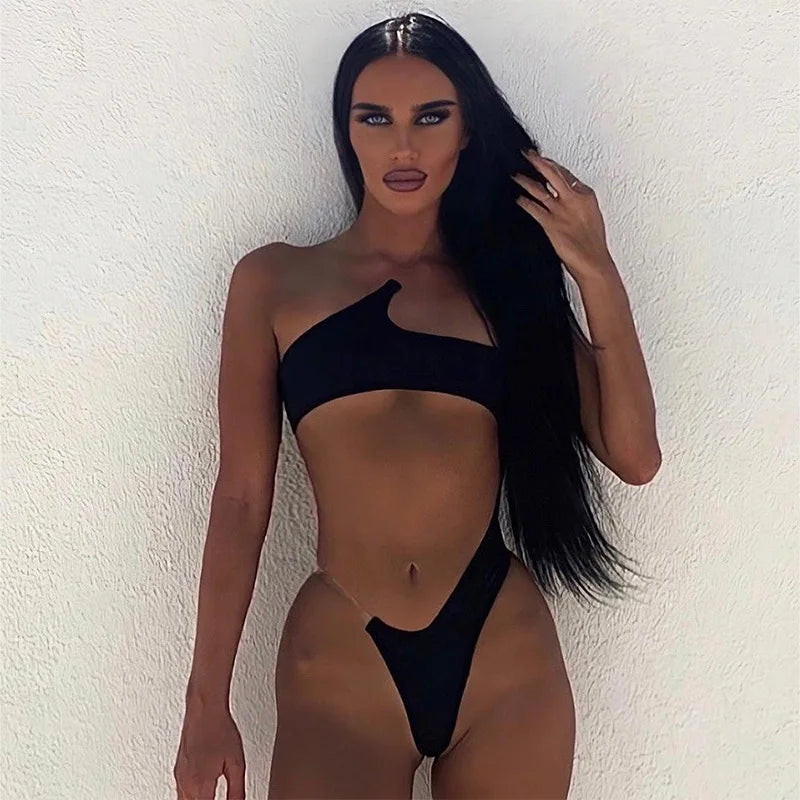 Cryptographic Hot Sexy Cut Out One Piece Swimsuit In Black Fashion Outfits Holiday Bodysuits Beachwear Swimwear