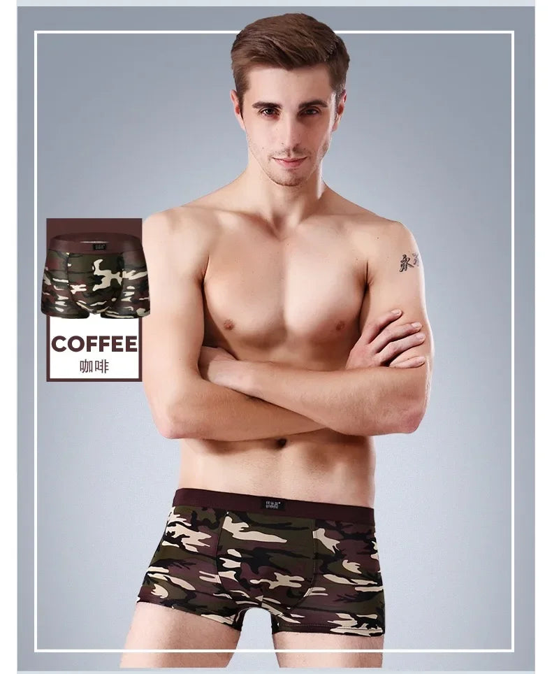 Camouflage Bamboo Color Sexy Boxer High-quality Bamboo Fiber Soft Breathable Antibacterial Men's Boxer Shorts