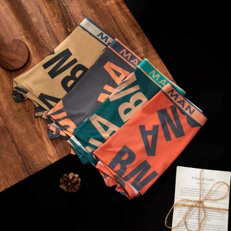 4-Piece Soft Ice Silk Boxers