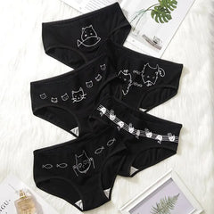 5pcs Cotton Cartoon Cute Panties