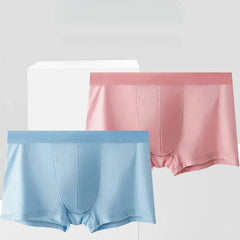 WONTIVE Ice Silk Underwear Ultra Thin Traceless Male Sexy Breathable Boxer shorts Plus Size L-4XL